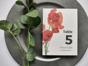 Poppy Table Numbers
