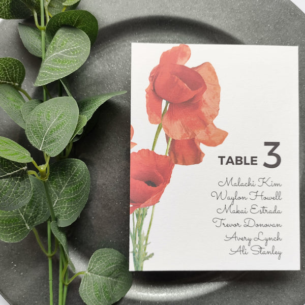 Poppy Numbers and Names