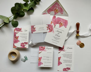 Orchid Vellum Invitation