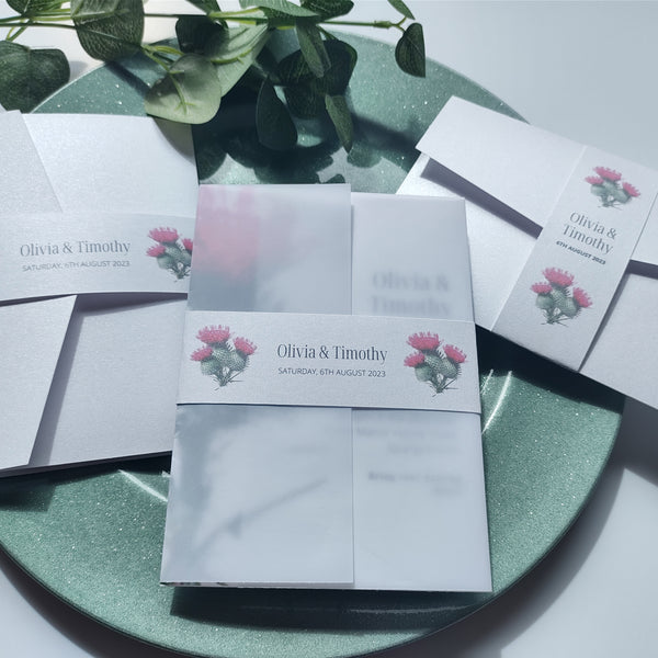 Thistle Sample Invitation Package