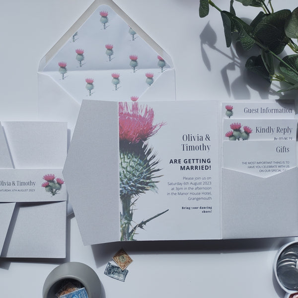 Thistle Pocket Invitation
