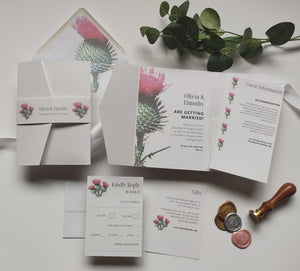 Thistle Pocket Invitation