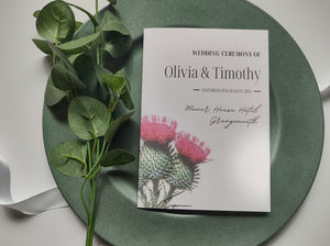 Thistle Order Of Service Booklet