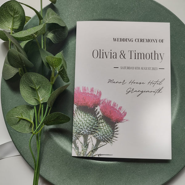 Thistle Order Of Service Booklet