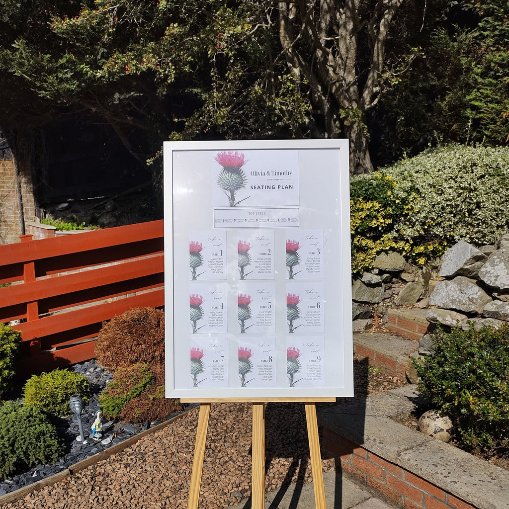 Thistle Seating Chart Joy Wedding Stationery