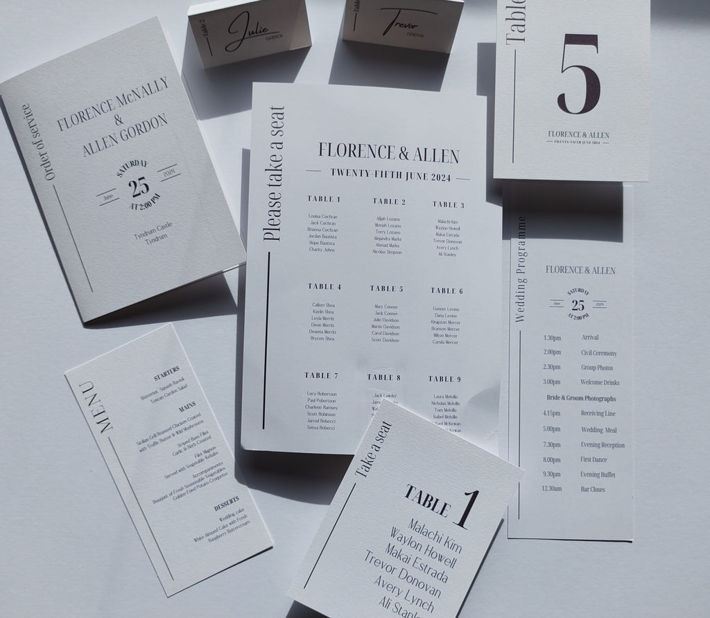 Florence Seating Chart Joy Wedding Stationery