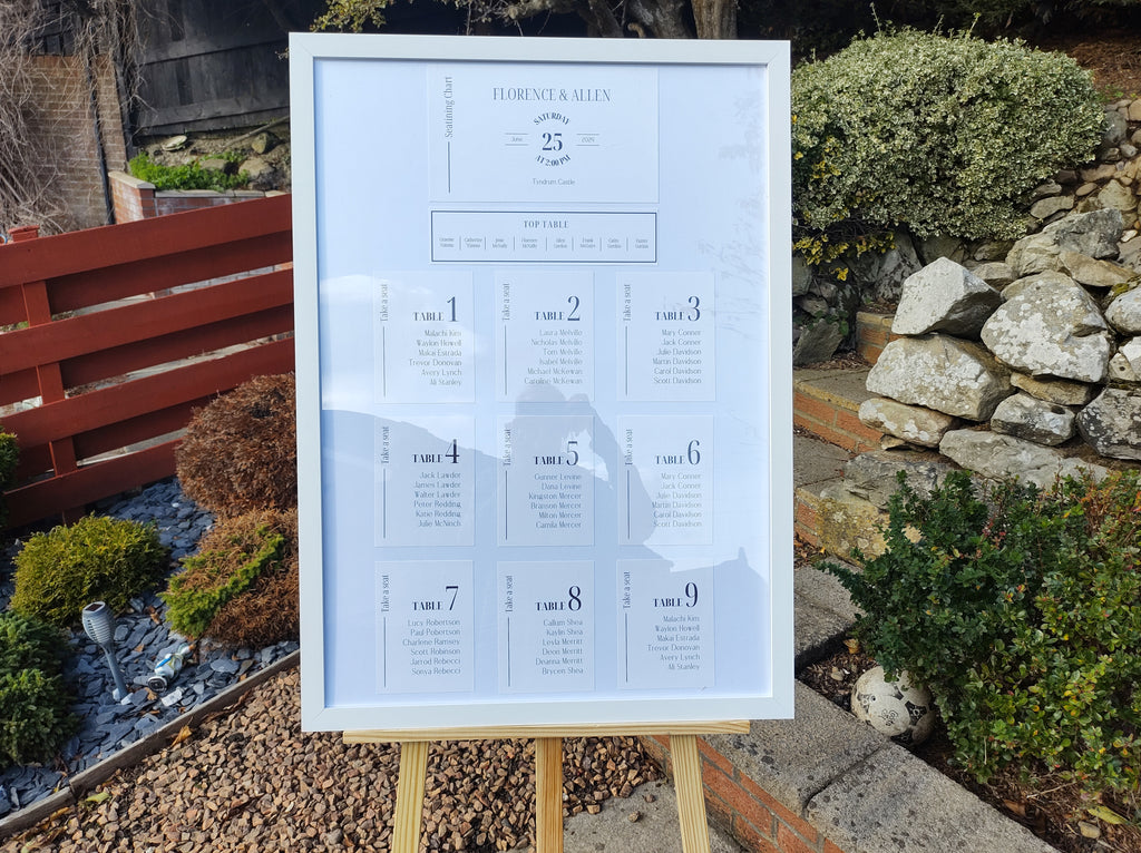 Florence Seating Chart Joy Wedding Stationery