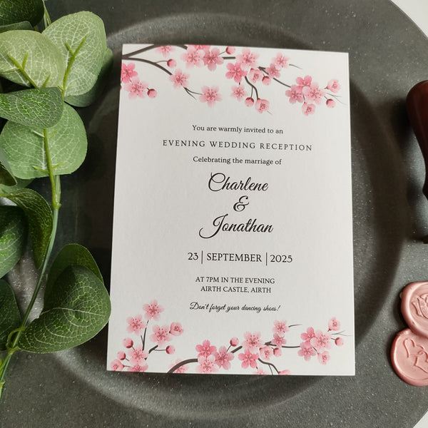 Cherry Blossom Evening Invitation