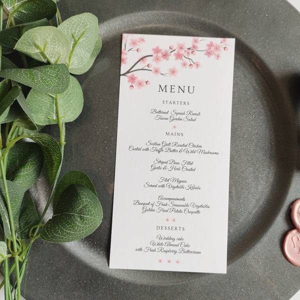 Cherry Blossom Meal Menu