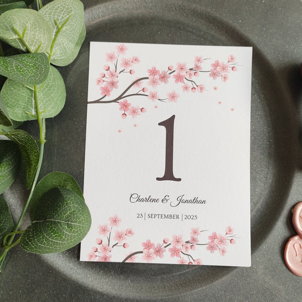 Cherry Blossom Table Numbers