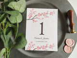 Cherry Blossom Table Numbers