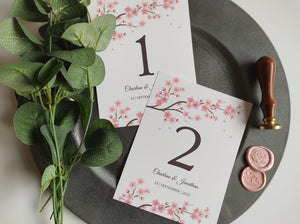 Cherry Blossom Table Numbers