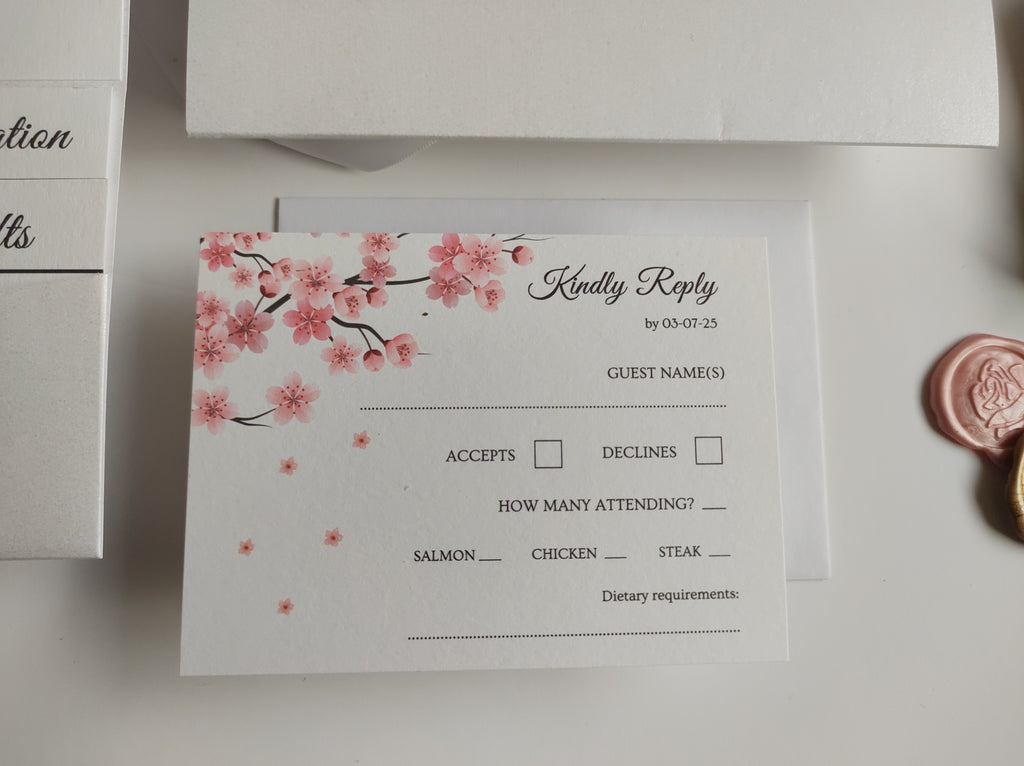 Cherry Blossom Pocket Invitation