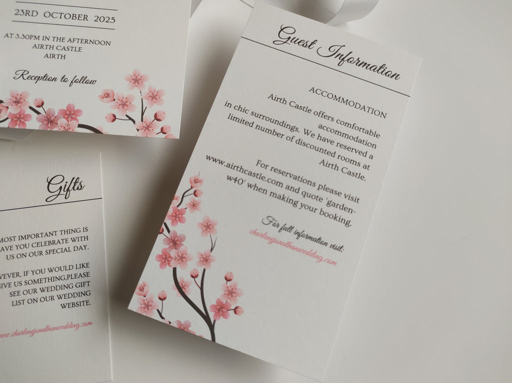 Cherry Blossom Vellum Invitation