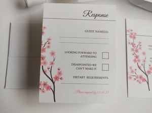 Cherry Blossom Vellum Invitation