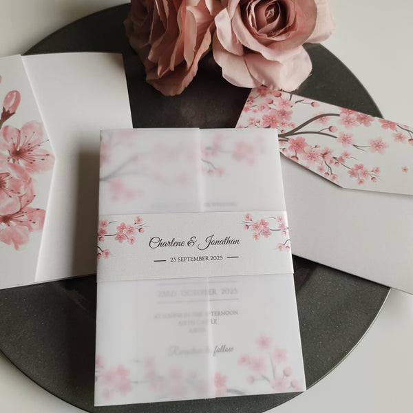 Cherry Blossom Sample Invitation Package