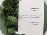 Alexa Order Of Service Booklet