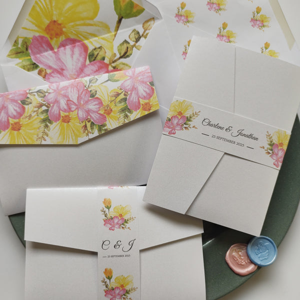 Summer Bloom Sample Invitation Package