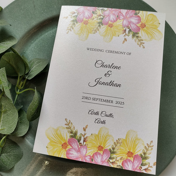 Summer Bloom Order Of Service Booklet