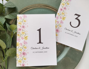Spring Blossom Table Numbers