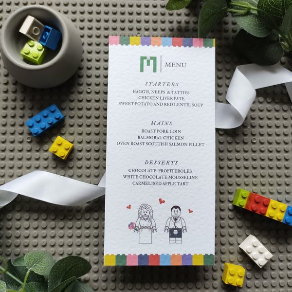 Lego Meal Menu