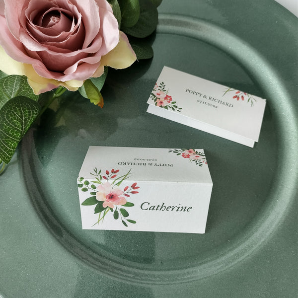 Pink Posy Place Cards