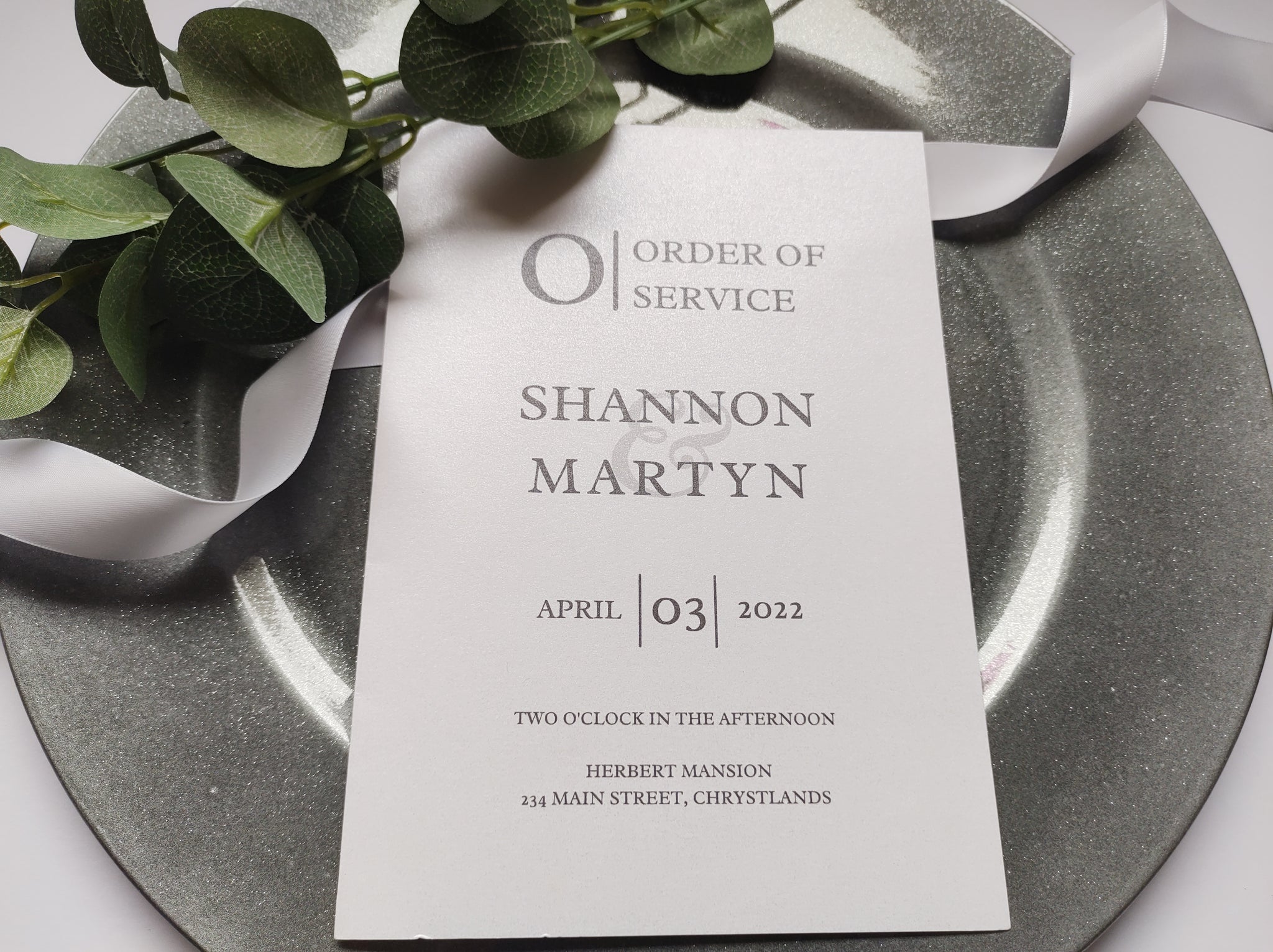 Shannon Order Of Service Booklet